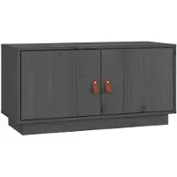 vidaXL Armoire TV Gris 80x34x40 cm Pin massif