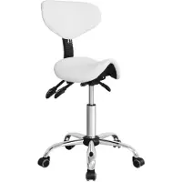Vdd Tabouret de selle ergonomique - tabouret de barbier - tabouret - réglable en hauteur - dossier inclinable et réglable