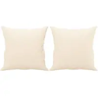 vidaXL Coussins décoratifs lot de 2 Crème 40x40 cm Velours