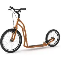 Yedoo Trottinette S2016 - pour adultes et adolescents, jusqu'à 150 kg, avec pneus gonflables 20/16 et guidon réglable Orange