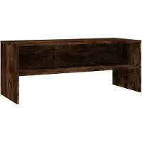 vidaXL Armoire TV chêne fumé 100x40x40 cm Bois composite