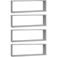 vidaXL Étagères murales cubiques 4 pcs Sonoma gris 80x15x26,5 cm
