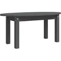 vidaXL Table basse Gris 80x40x35 cm Pin massif
