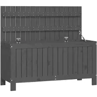 vidaXL Coffre de jardin Gris 108x42,5x54 cm Pin massif