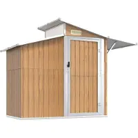 vidaXL Abri de jardin brun 270x130x208,5 cm Acier galvanisé