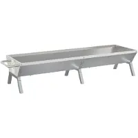 vidaXL Barbecue argenté 158x42x31 cm Acier inoxydable