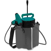 Vonroc Pulvérisateur à pression Accu 5 litres - Fini le pompage manuel - Confortable à transporter - 2 lances de pulvérisation, bandoulière et câble de chargement USB inclus
