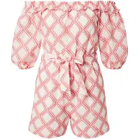 Salsa Jeans Embroidery Off 3/4 Sleeve Dress Rose L Femme