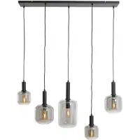 Light & Living - suspension - Lekar - noir - verre - lampe design - E27 - 2946212