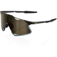100% Lunettes de soleil sans monture 100 % HYPERCRAFT Sport Performance (noir mat lentille miroir dore douce)
