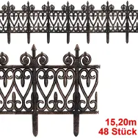 Deuba Bordure de parterre, set de 8 pièces, aspect laiton 15,20m