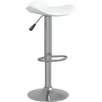 vidaXL Tabouret De Bar Blanc Acier Chromé Et Cuir Artificiel