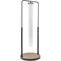Blumfeldt Douche de jardin mobile , pommeau réglable, aspect bois