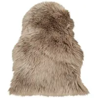House Nordic Tapis artificiel en peau d'agneau marron clair 50x85 cm