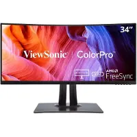 Viewsonic ColorPro VP3481a - Moniteur LED avec KVM-Switch - gebogen - 1 Anschlüsse - 86.4 cm (34")
