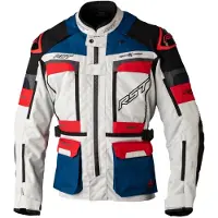 Rst Pro Series Adventure-Xtreme Veste textile pour moto, blanc/bleu/rouge, S