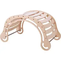 KateHaa Arche D'Escalade Xxl En Bois Aux Couleurs Naturelles | Arche D'Escalade Intérieure / Structure D'Escalade Pour Enfants | Jouets Montessori