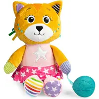 Clementoni -Katy 0 mois, Joue aussi avec la boîte comme scène. Un joli chat en peluche pour accompagner le bébé.