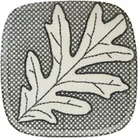 House Doctor Assiettes en frêne gris / bleu - lot de 6 pièces