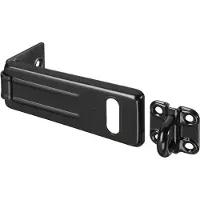 Masterlock Porte-cadenas acier simple Masterlock - Noir mat - Anse 13 mm - Longueur 115 mm