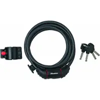 Master Lock 8130E Câble à clé en acier tressé noir 1.8m x 10mm