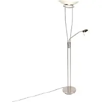 QAZQA Lampadaire moderne en acier avec LED et variateur - Lexus