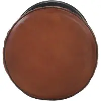 vidaXL Tabouret de bar Marron Cuir véritable