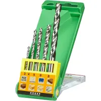 Kwb Foret hélicoïdal pour bois FCE HARDWOOD DRILL SET, 5 TLG. (3, 4, 5, 6, 8)