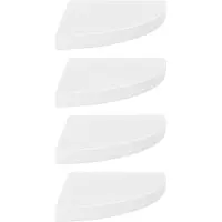 vidaXL Étagères d'angle flottantes 4pcs blanc brillant 35x35x3,8cm MDF