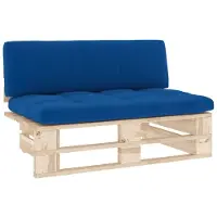 vidaXL Canapé central d'extérieur Palettes Bois de pin imprégné