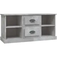vidaXL Armoire TV gris béton 99,5x35,5x48 cm Bois composite