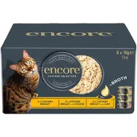 Encore Cat Chicken Selection in Broth Multipak 8x70 g mélange de saveurs au poulet dans un bouillon