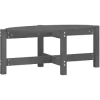 vidaXL Table basse Gris 87x48x35 cm Pin massif