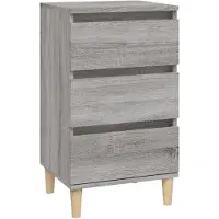 vidaXL Table de chevet sonoma gris 40x35x70 cm bois d'ingénierie