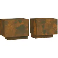 vidaXL Table de chevet Chêne fumé 100x35x40 cm Bois d'ingénierie