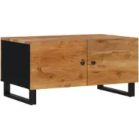 vidaXL Table basse 80x50x40 cm bois massif acacia & bois composite