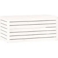vidaXL Coffre de jardin blanc 101x50,5x46,5 cm pin massif