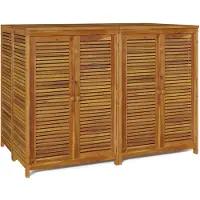 vidaXL Coffre de jardin 140x87x104 cm bois massif acacia