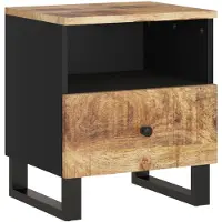 vidaXL Table de chevet Bois de manguier solide et bois d'ingénierie