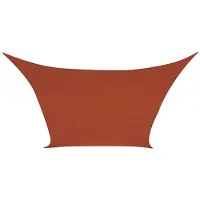 Perel Toile d'ombrage, hydrofuge, 3,6 x 3,6 m, 160 g/m², polyester, carré, terracotta