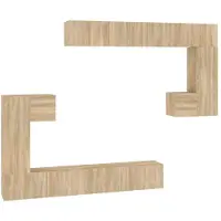 vidaXL Armoire TV murale chêne Sonoma Matériau dérivé du bois