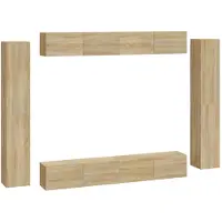 vidaXL Ensemble d'armoires TV 8 pièces en bois composite chêne Sonoma