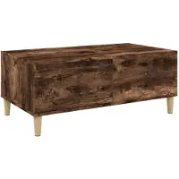 vidaXL Table basse chêne fumé 90x50x36,5 cm Bois composite