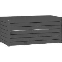 vidaXL Coffre de jardin Gris 101x50,5x46,5 cm Pin massif
