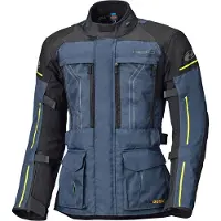 Held Veste textile imperméable pour moto Pentland, bleu foncé/jaune, M