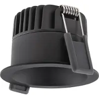 Ledvance Spot LED Foncélight Aluminium Noir 8W 680lm 36D - 930 Blanc Chaud | Diamètre 68mm - IP44 - Meilleur rendu des couleurs - Dimmable | Diametre 68mm