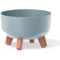 Prosperplast Pot De Fleurs Prosperplast Gracia Low Dgrl240l-443u Gris Clair 3,8l Rond En Plastique Résistant Aux Uv