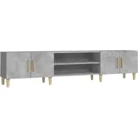 vidaXL Armoire TV gris béton 180x31,5x40 cm Bois composite
