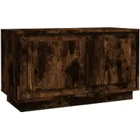 vidaXL Armoire TV chêne fumé 80x35x45 cm bois composite