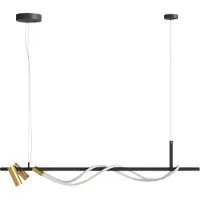 Maytoni Tau LED Suspension, lampe à suspendre 42W Noir Blanc Chaud (1500 lm)